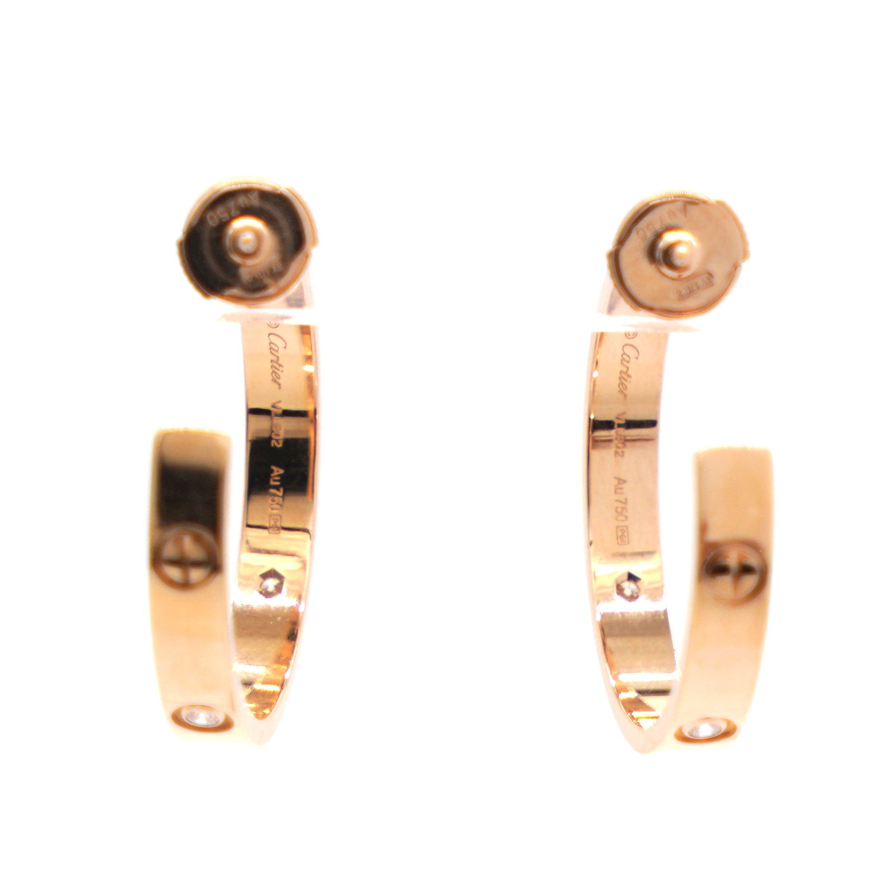 Sold at Auction: 14K YELLOW GOLD CARTIER STYLE NAIL HOOP EARRINGS 3.8G